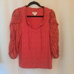 Maeve Small red top Anthropologie